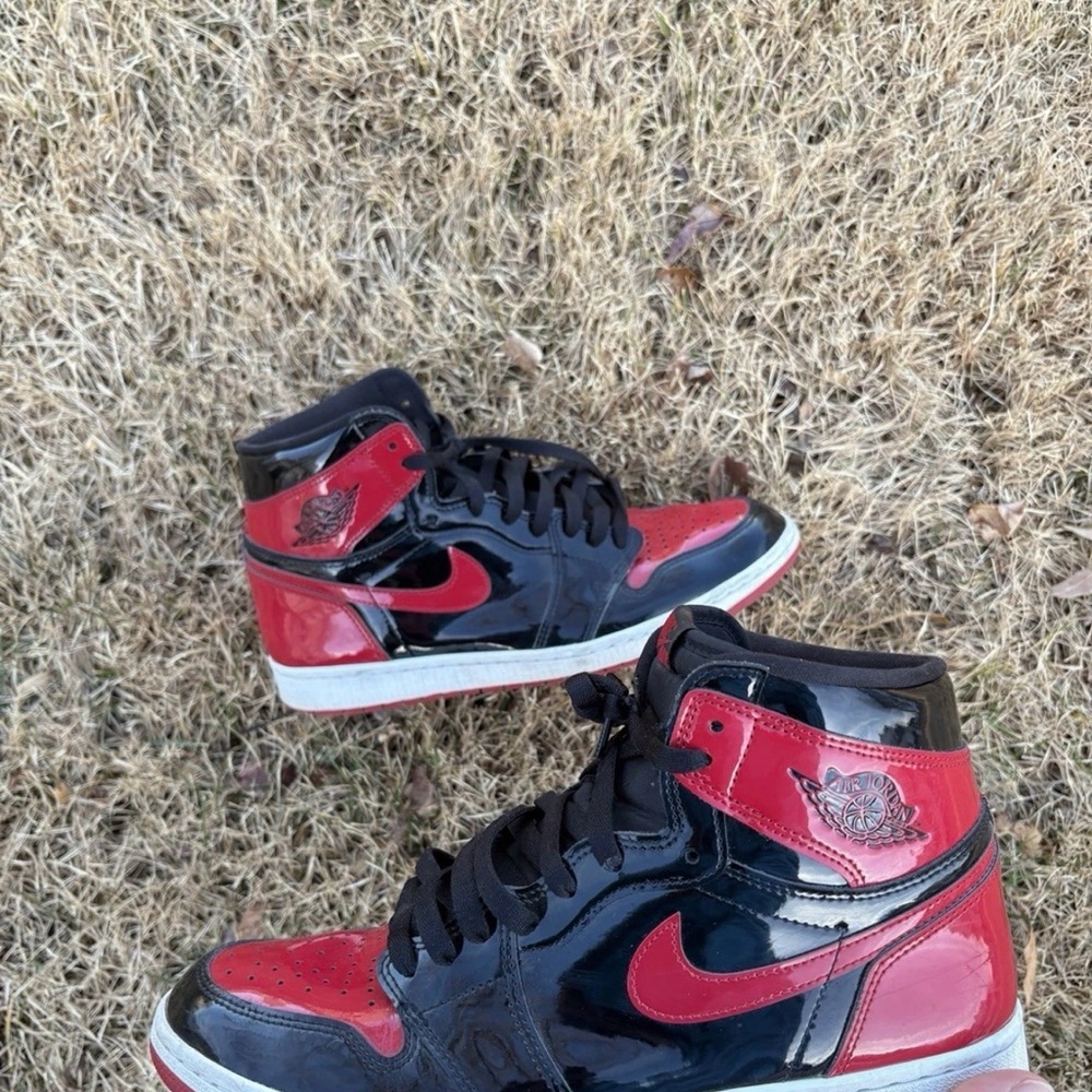 Jordan 1 Patent Bred Men's Size 9.5 - Picture 2 of 5